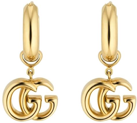 gucci gold hanging earrings|Gucci gold jewellery earrings.